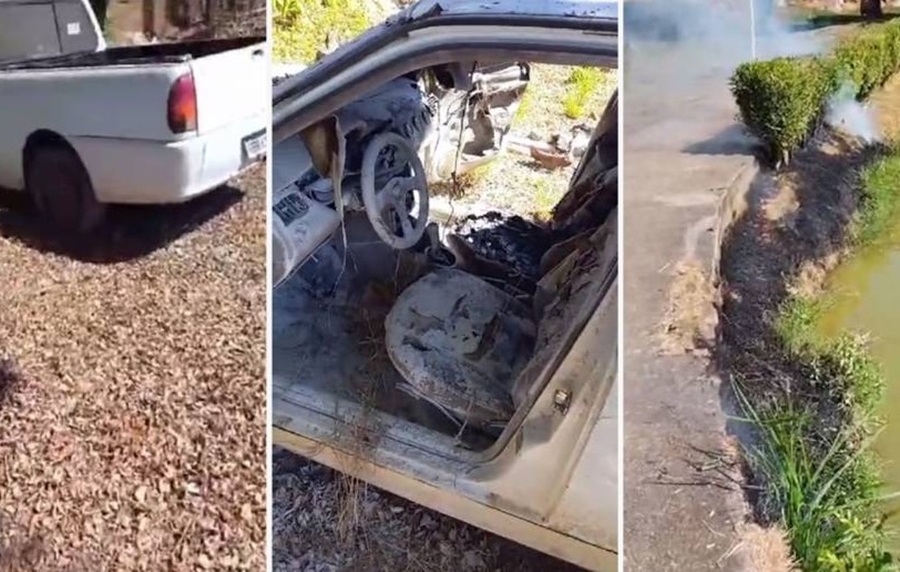 VÍDEO: Após furtar motos, garoto de 14 anos incendeia carro em Colorado do Oeste