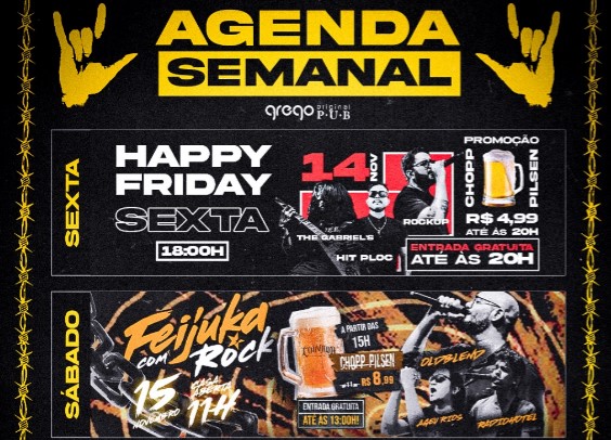 ROCK: Confira a agenda semanal do grego original