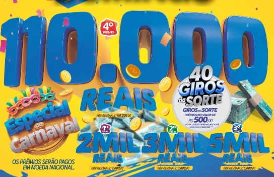 RONDONCAP: 110 mil no 4º prêmio e mais 43 prêmios em dinheiro e título só 10 reais