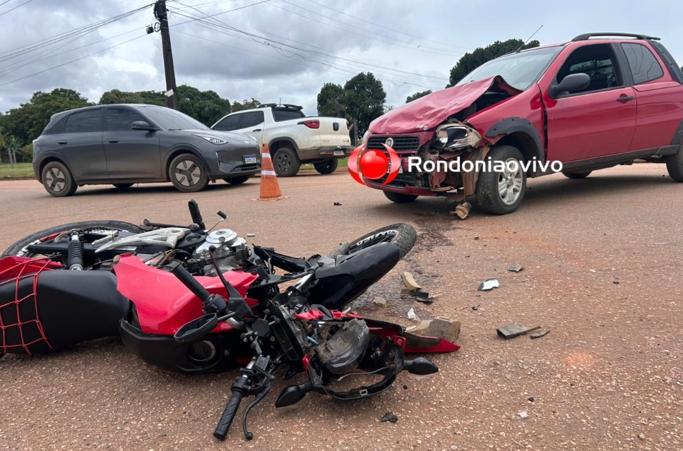 URGENTE: Motociclista fica gravemente ferido em acidente na Estrada do Japonês