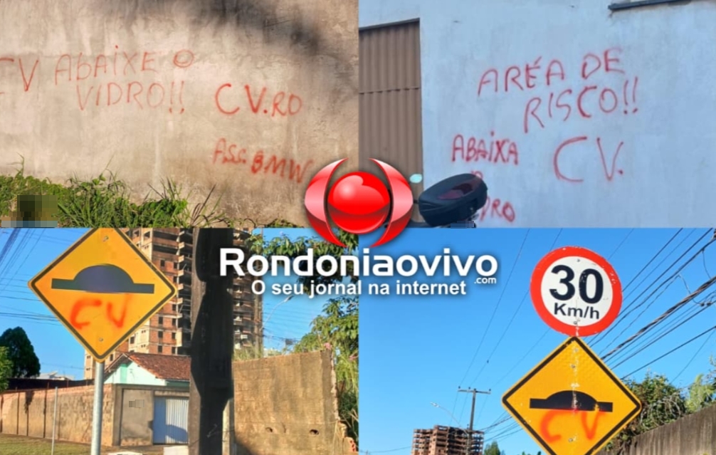 AFRONTA: Criminosos picham muros e placas impondo ordens na capital