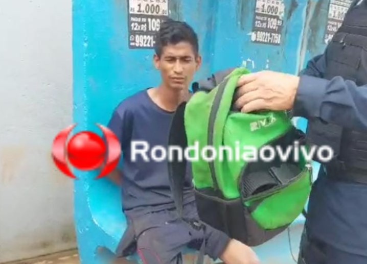 VÍDEO: Equipe do sargento Machado prende homem acusado de furto 