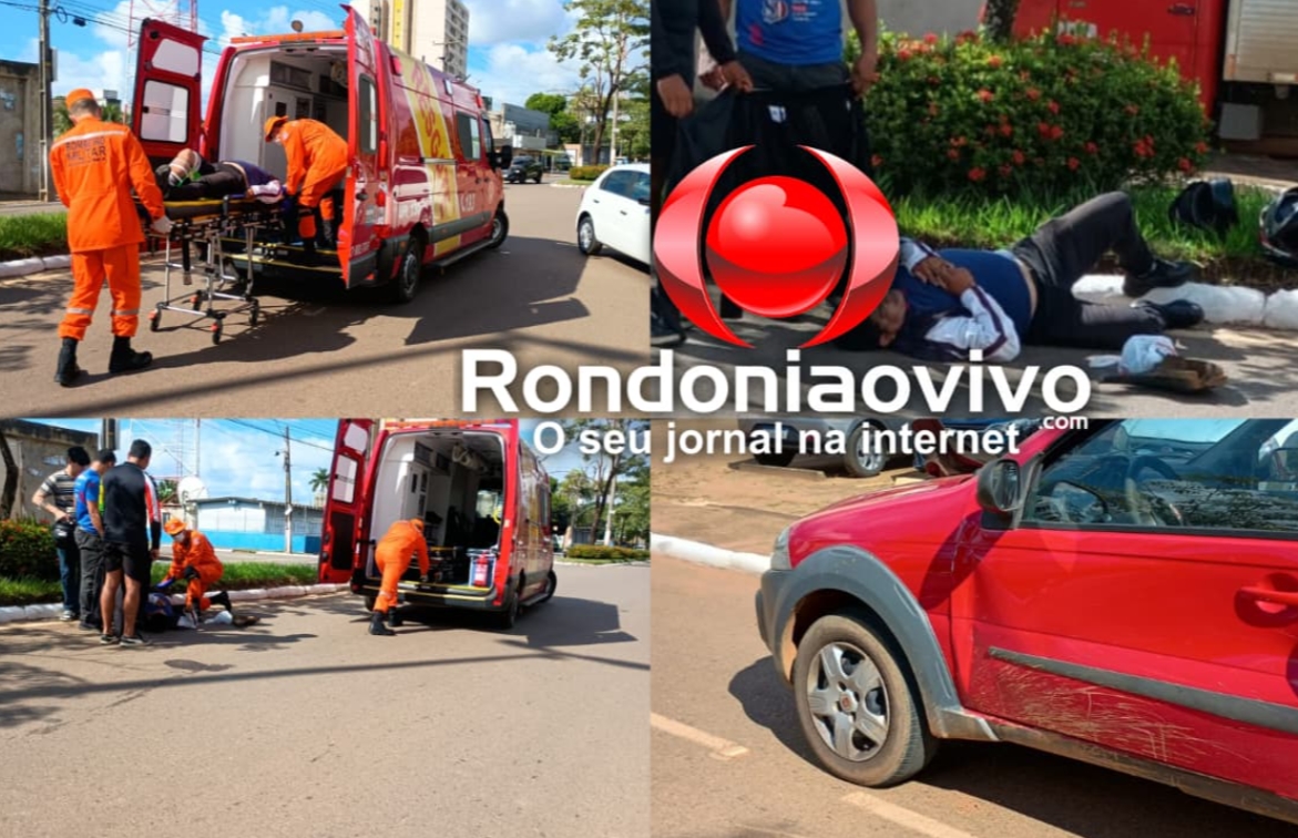 URGENTE: Motociclista sofre grave acidente após condutor de carro abrir porta