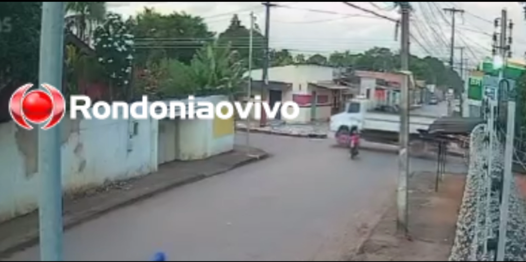 FORTE COLISÃO: Vídeo mostra grave acidente entre caminhão e motociclista próximo ao Orgulho 