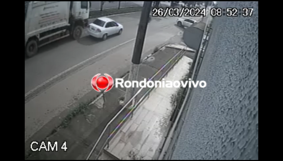 NA IMIGRANTES: Vídeo mostra caminhão do lixo arrastando carro contra árvore 