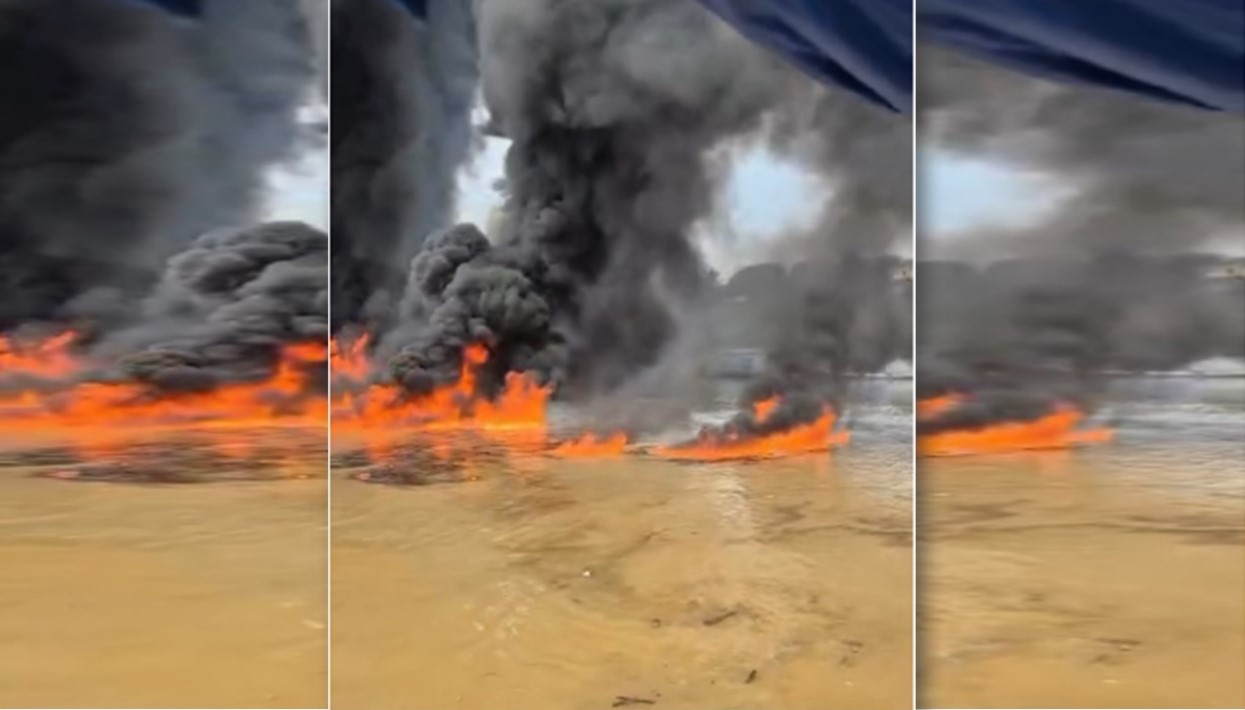 RIO DE FOGO: Combustível pega fogo em operação da PF contra garimpagem de ouro