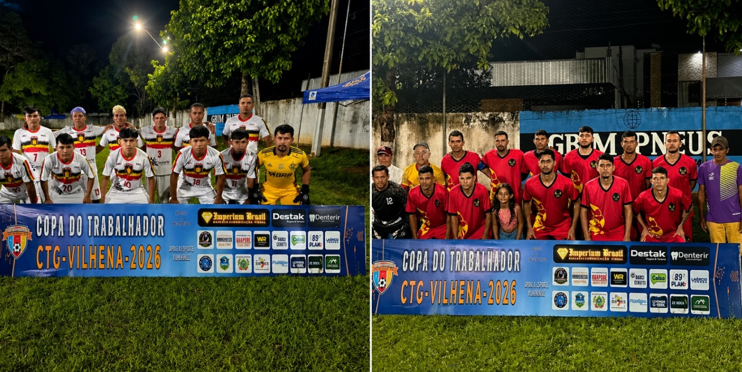 VILHENA: Copa do Trabalhador define final entre Ique River e Teixeirão A no CTG