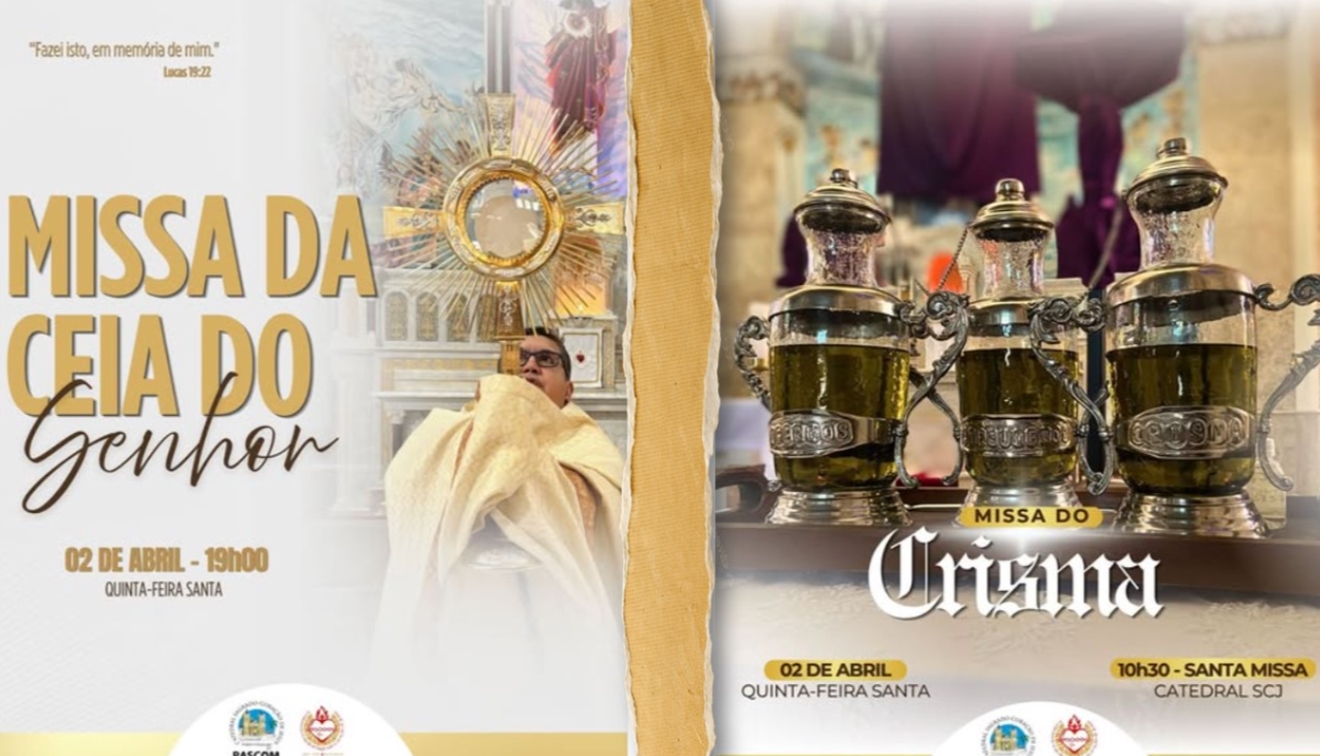 RELIGIÃO: Catedral realiza Missa da Ceia do Senhor nesta Quinta-feira Santa em PVH