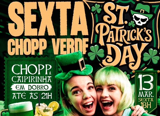 ST. PATRICK: Confira a programação especial dessa semana no Grego Original Pub