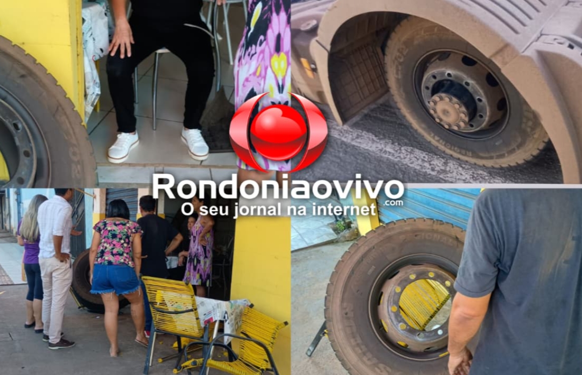 VÍDEO: Pneu de carreta se solta e atinge casal em lanchonete na Imigrantes