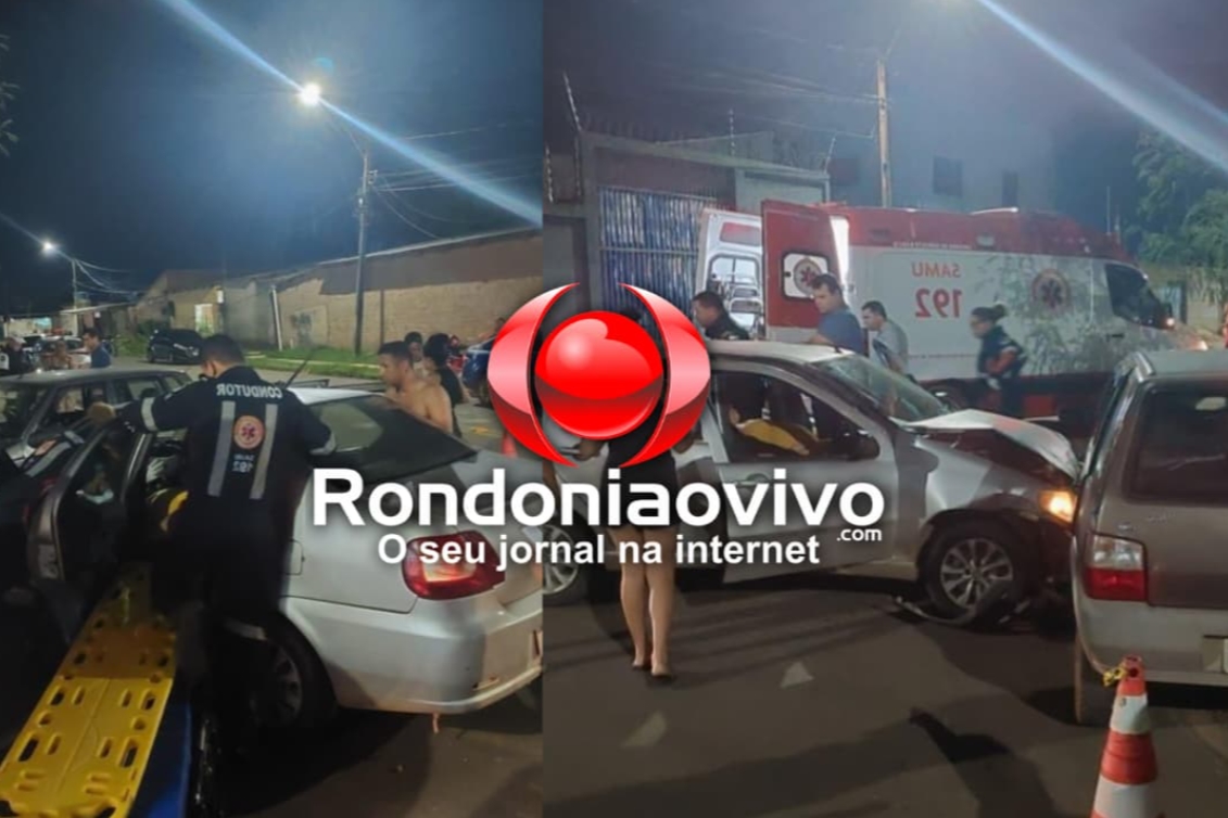 IMPRUDÊNCIA: Grávida de nove meses e idoso ficam feridos após forte colisão