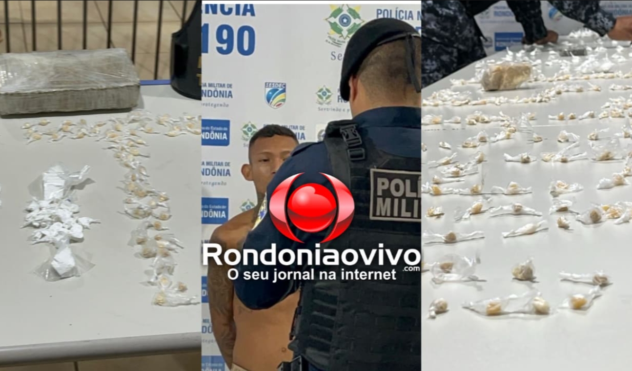 VÍDEO: Traficante é preso com mais de um quilo de drogas em boca de fumo