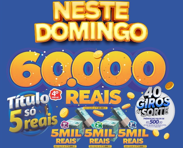 RONDÔNCAP: 44 prêmios em dinheiro com 60 mil no 4º prêmio e o titulo só R$5