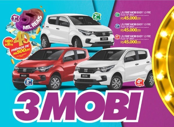 NO PRÓXIMO DOMINGO: Rondoncap vai sortear 3 carros 0km e o título custa apenas 10 reais! 