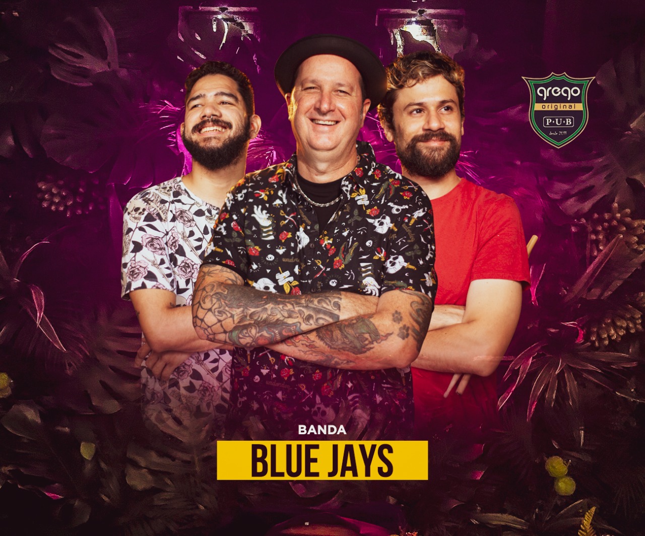 QUARTA DO ROCK:  Shows das bandas Old Blend e Blue Jays hoje no Grego Original
