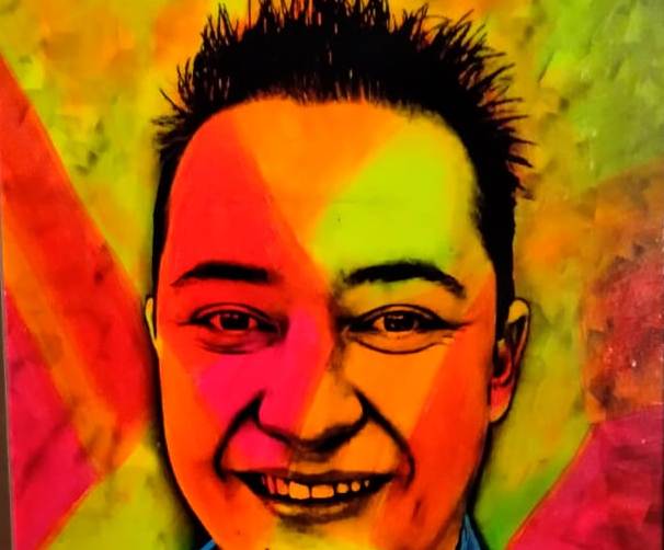 O ANFITRIÃO: João Eduardo vira obra de arte na Exposição Jovem Empreendedor