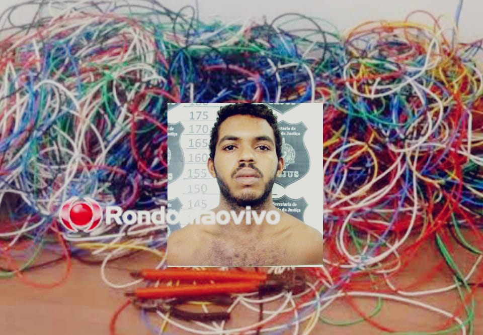 ATREVIDO: Foragido é preso furtando toda a fiação elétrica de prédio na região Central