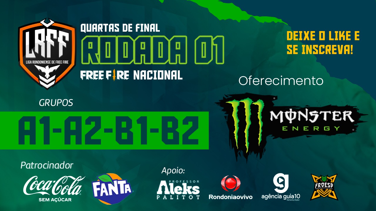 LRFF – Assista ao vivo rodada 1 (A1, A2, B1, B2) ) do Free Fire nacional