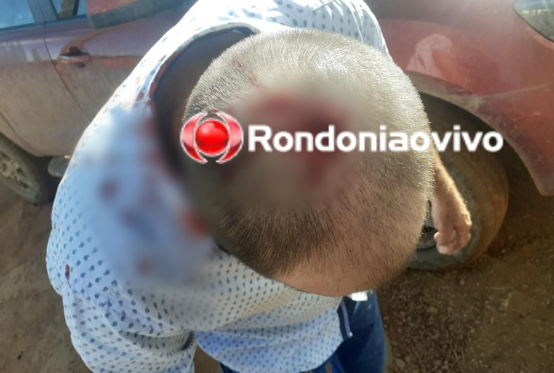 LESIONADO: Empresário é agredido com pauladas na cabeça pelo próprio filho
