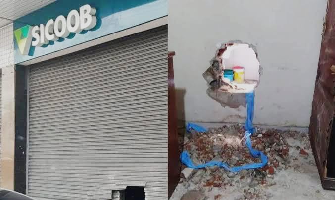 ARROMBARAM COFRE: Criminosos fazem buraco na parede e invadem agência bancária em Porto Velho