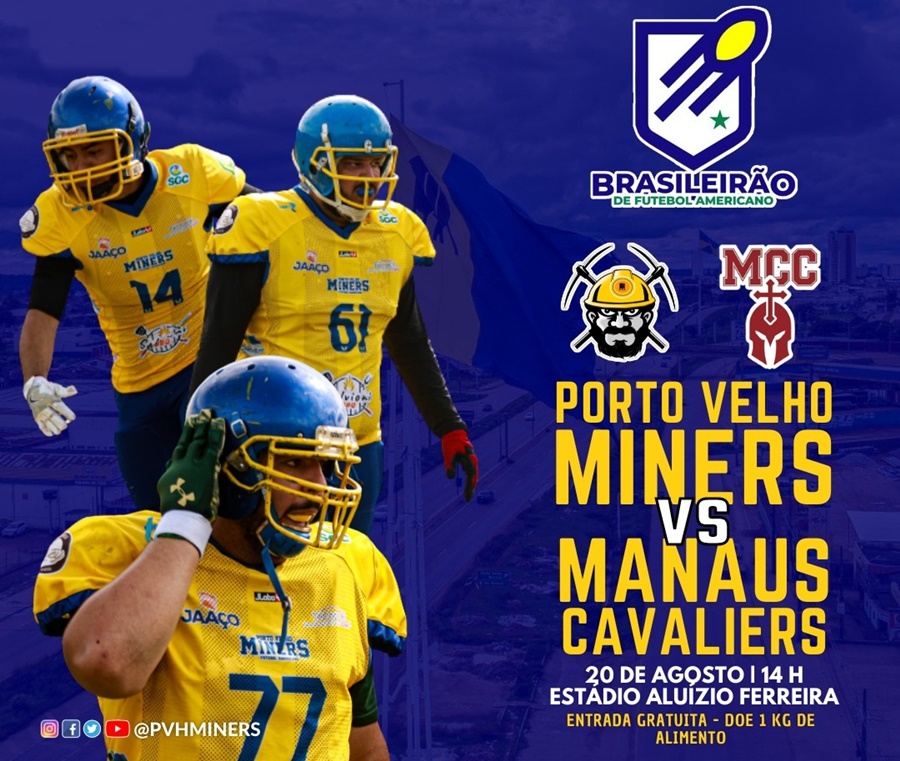 NOVIDADE: Estádio Aluízio Ferreira vai sediar partida de Futebol Americano no dia 20