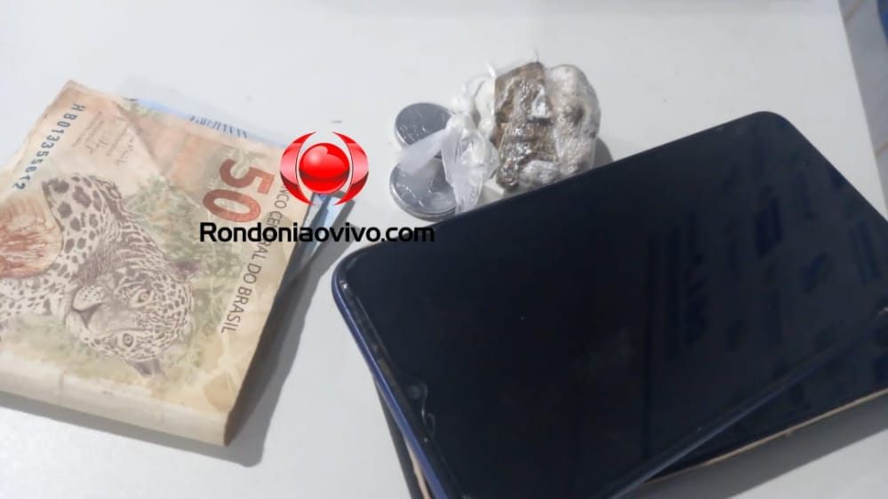 NO FLAGRA: Adolescente é detido por tráfico de drogas após denúncia de tiroteio 