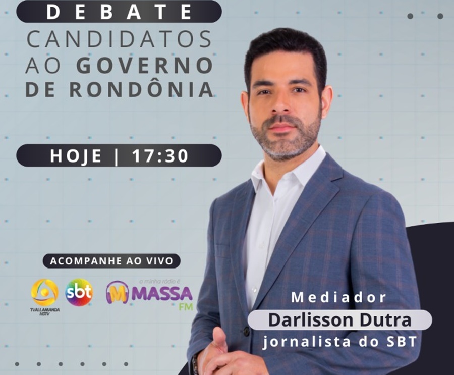 É HOJE: Debate da TV Allamanda e Rádio Massa FM com candidatos ao Governo de Rondônia