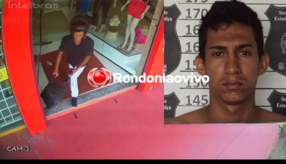 VÍDEO: Ladrão flagrado furtando caixa de som em loja é preso pela PM