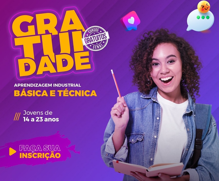 VAGAS: SENAI-RO disponibiliza cursos gratuitos para a comunidade
