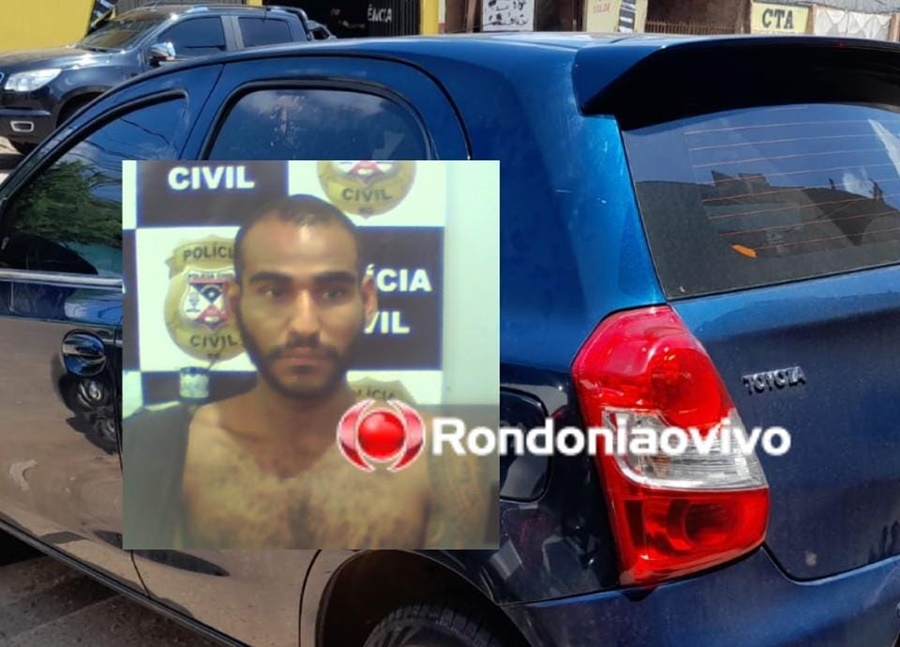 CAIU: Homem furta carro Etios e acaba preso em ação rápida da Polícia Militar 