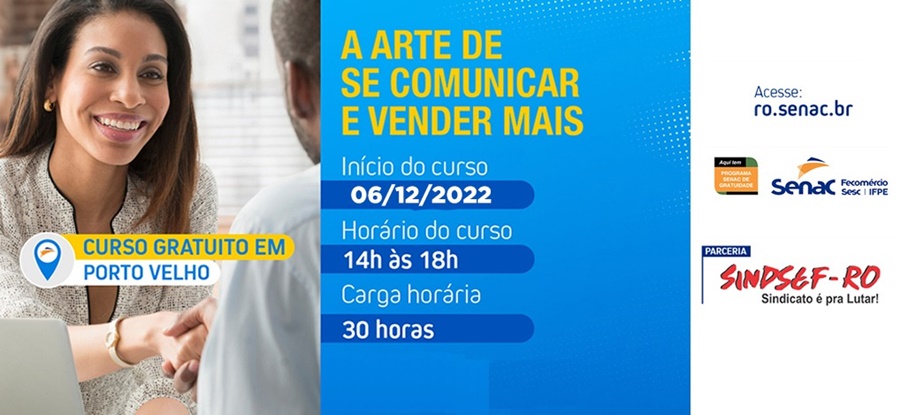 OPORTUNIDADE: Últimas vagas para o curso gratuito oferecido pelo Sindsef 