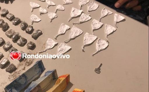 TENTOU ESCAPAR: Traficante é preso com cerca de 60 porções de drogas em abordagem da polícia 