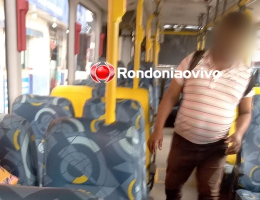 ATO OBSCENO: Homem é preso acusado de se masturbar dentro de ônibus no Centro 