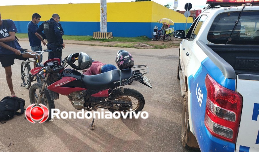 TRÂNSITO: Motociclista sofre acidente na Avenida Raimundo Cantuária