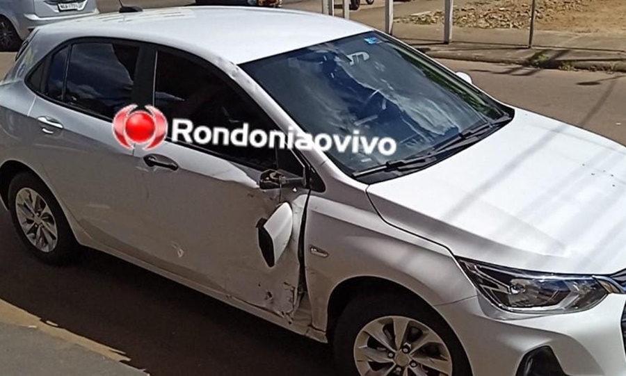 INVADIU: Mulher em carro Onix provoca acidente com três motociclistas
