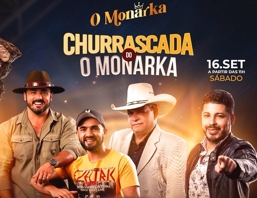 GASTRONOMIA & SHOWS: Sábado tem Jonas & Jaíro, Robson & Augusto na Churrascada Do Monarka