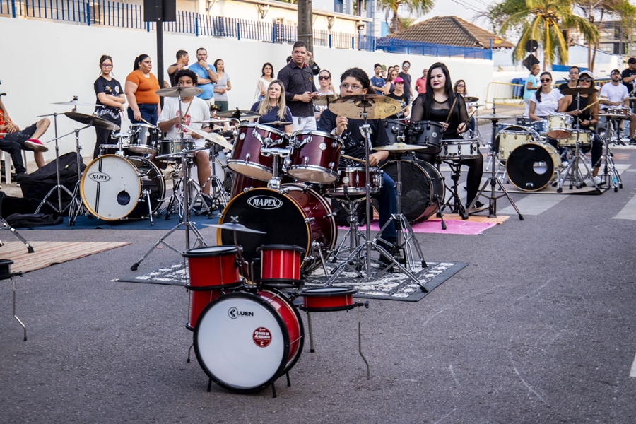 MÚSICA: Prefeitura realiza recital de bateria na Escola de Música Jorge Andrade