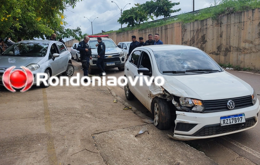 VÍDEO: Criminosos em fuga causam acidente e helicóptero faz cerco