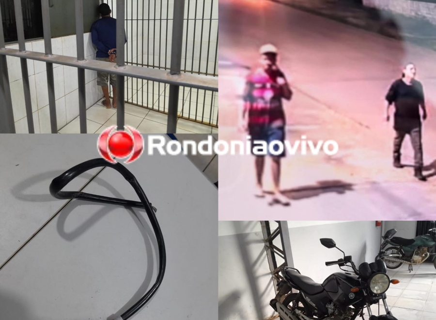 VÍDEO: Criminosos furtam motocicleta, mas polícia age rápido