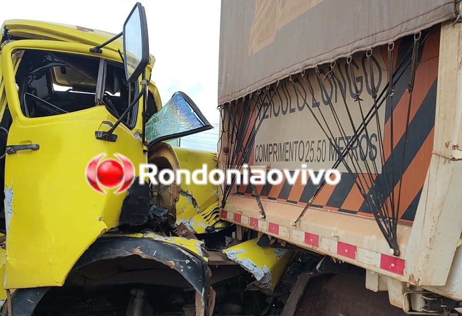 VÍDEO: Caminhão bate violentamente em carreta na BR-364