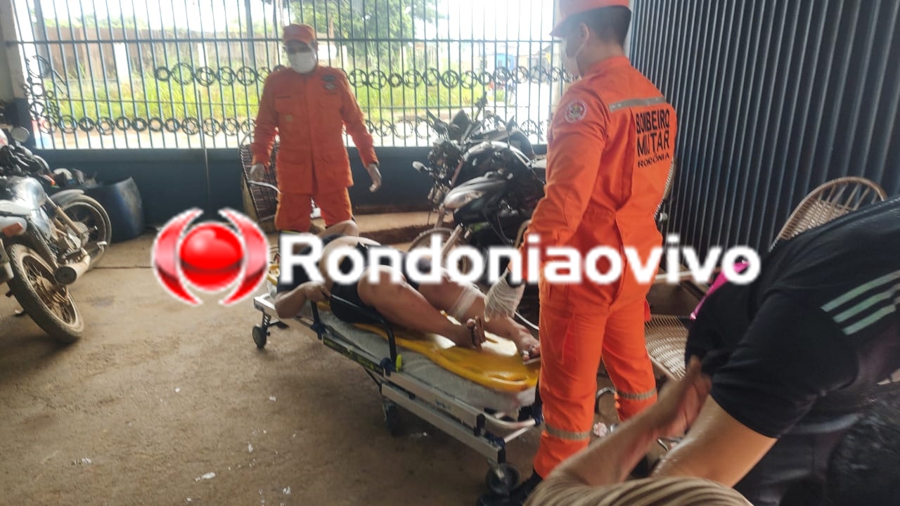 VÍDEO: Grave acidente entre motos deixa mulher e homem feridos