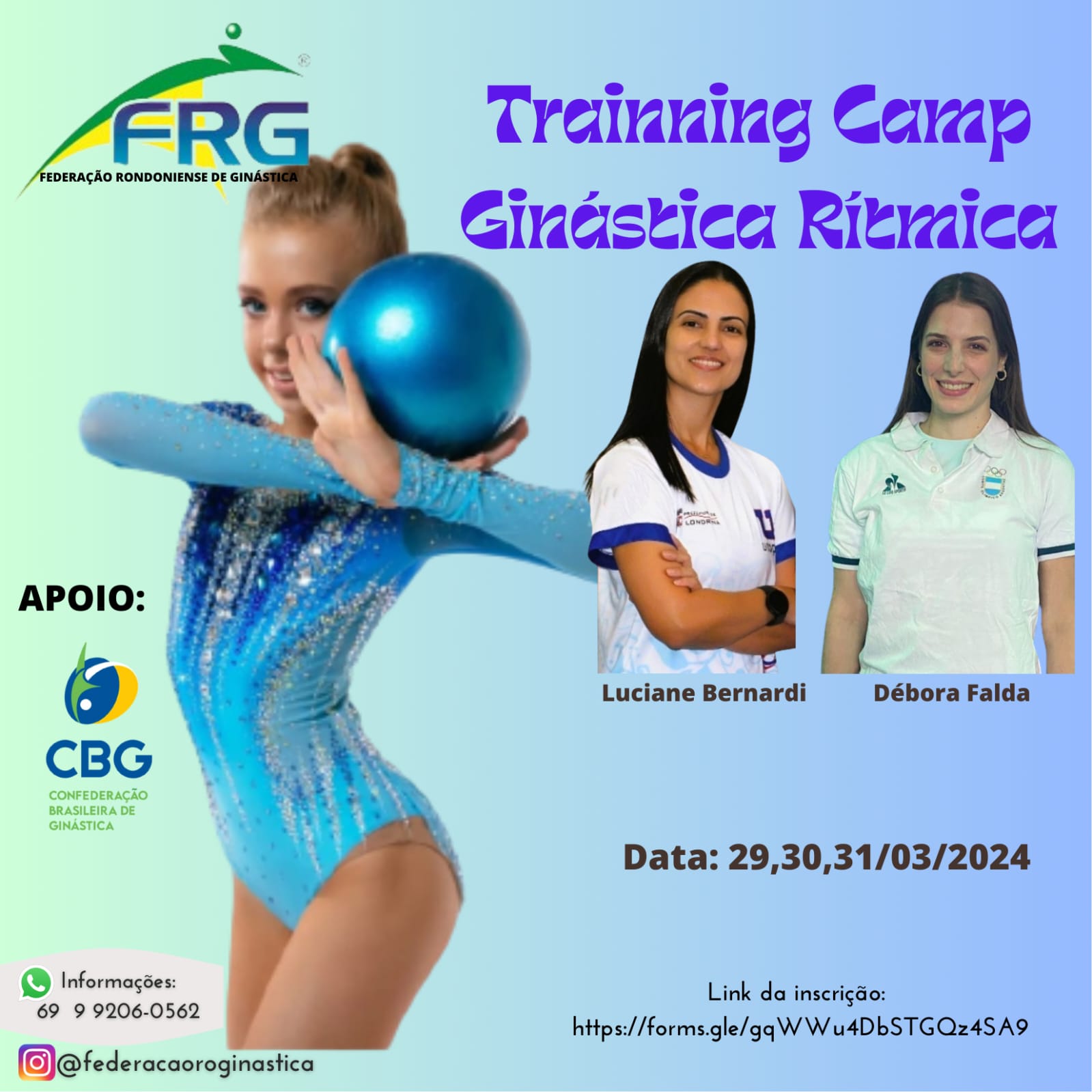 GINÁSTICA RÍTMICA: Training Camp de Ginástica Rítmica acontece nos dias 29, 30 e 31 de março
