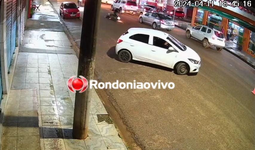 VÍDEO: Acidente que deixou policial penal ferido foi filmado por câmera de monitoramento