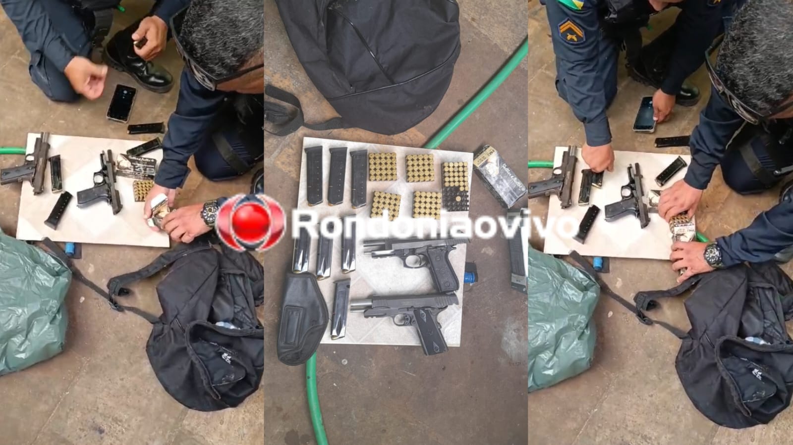 VEJA VÍDEO: Homem baleado após troca de tiros é preso com duas pistolas e 200 munições