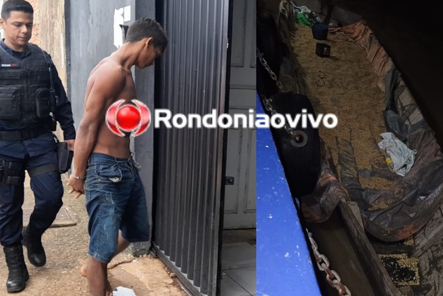 RIO MADEIRA: Acusado de furto de sacas de soja em embarcação é preso pela PM