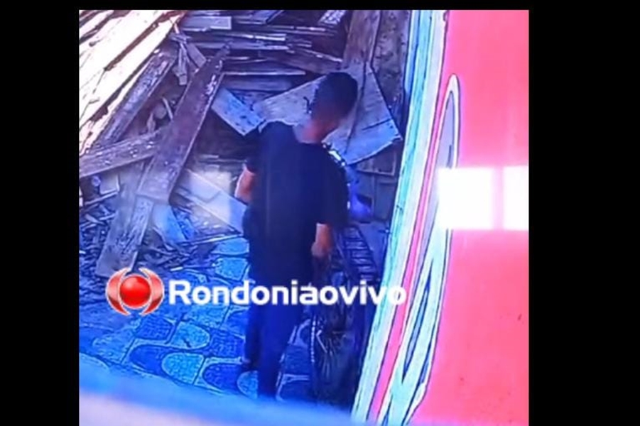 MANÉ GARRINCHA: Vídeo mostra ladrão de bicicleta agindo em frente de panificadora 