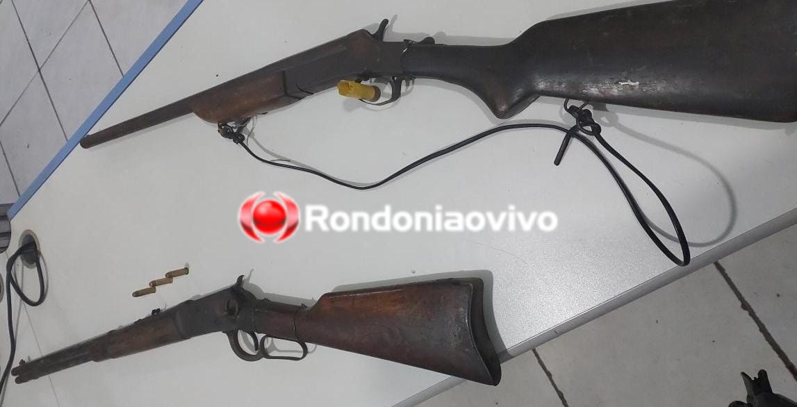 ZONA RURAL: Homem é preso com duas armas de fogo no ramal Pau da Rola