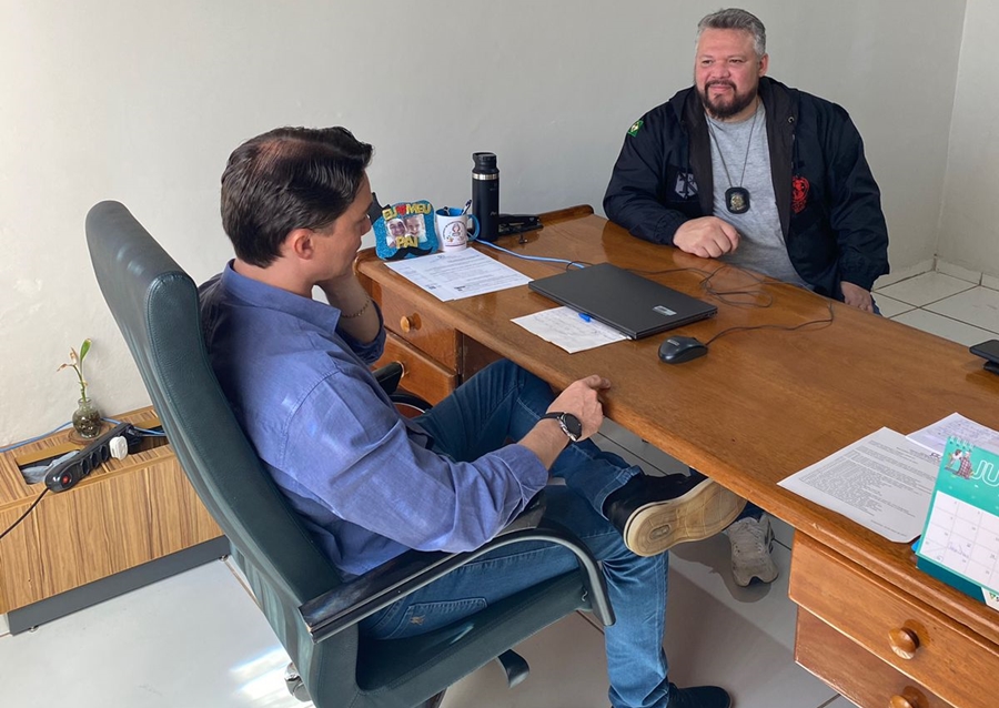 ELEIÇÕES 2024: Rafael Campanha visita Guarda Municipal em Ariquemes