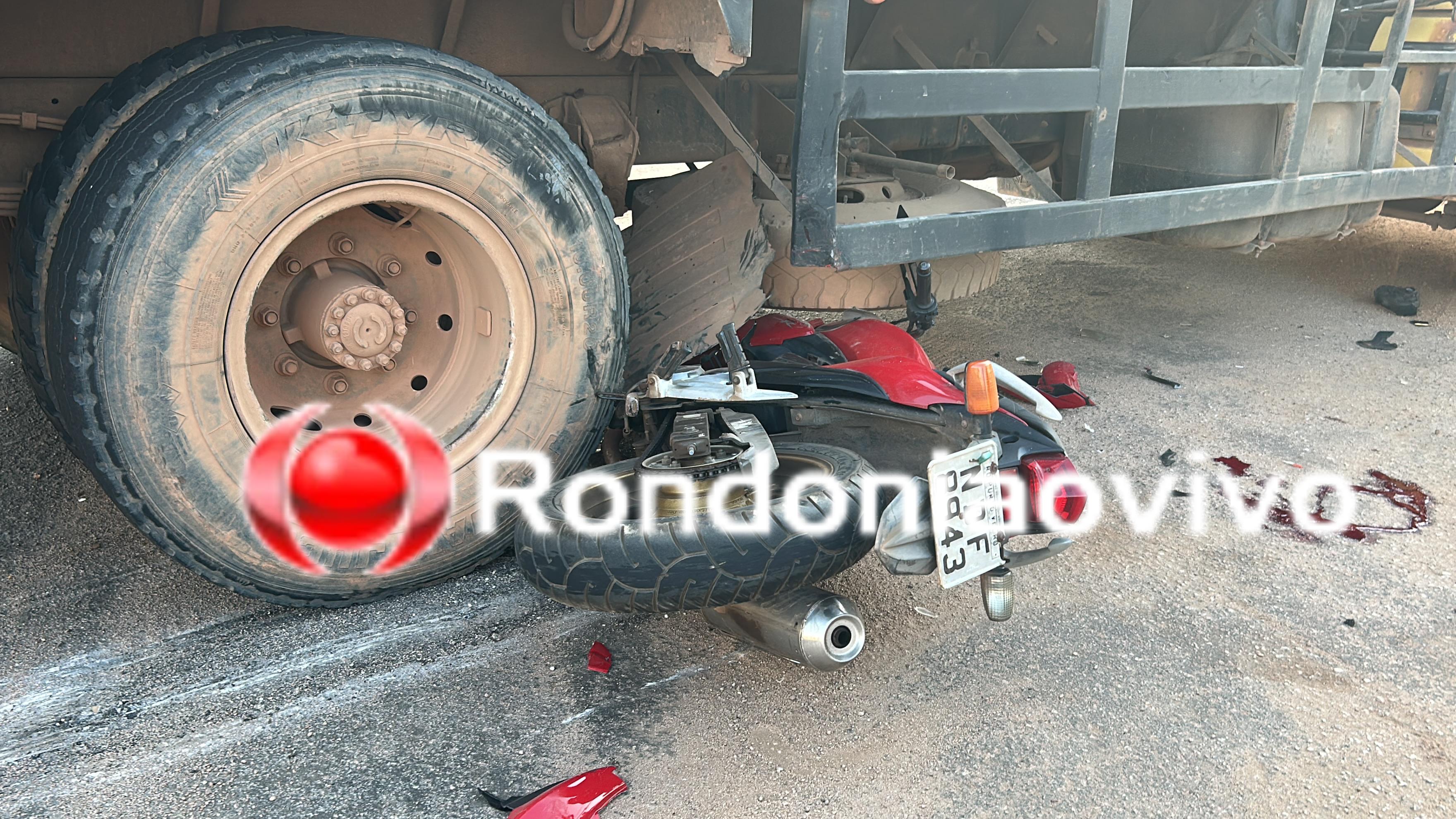 NA IMIGRANTES: Motociclista é socorrido em estado grave após ser atropelado por caminhão