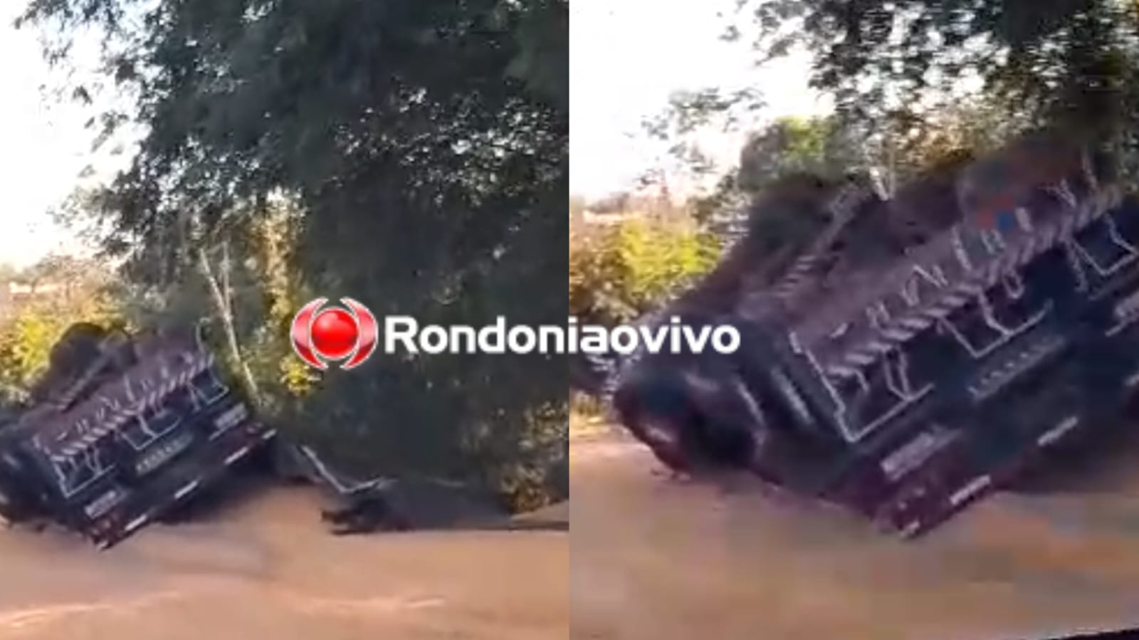 ESTRADA DA PENAL: Carreta tomba e PM é acionada para conter bando que saqueava carga 